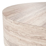 Roma - Modern Faux Travertine Round Coffee Table by VIG Furniture - View 4