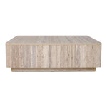 Roma - Modern Faux Travertine Square Coffee Table by VIG Furniture - View 1