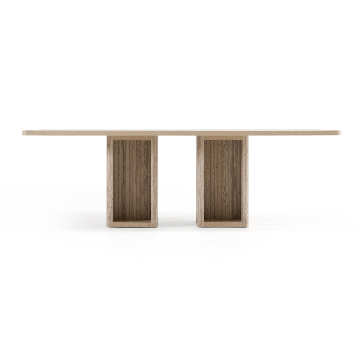 Roma - Modern Travertine Rectangular Dining Table by VIG Furniture - View 1