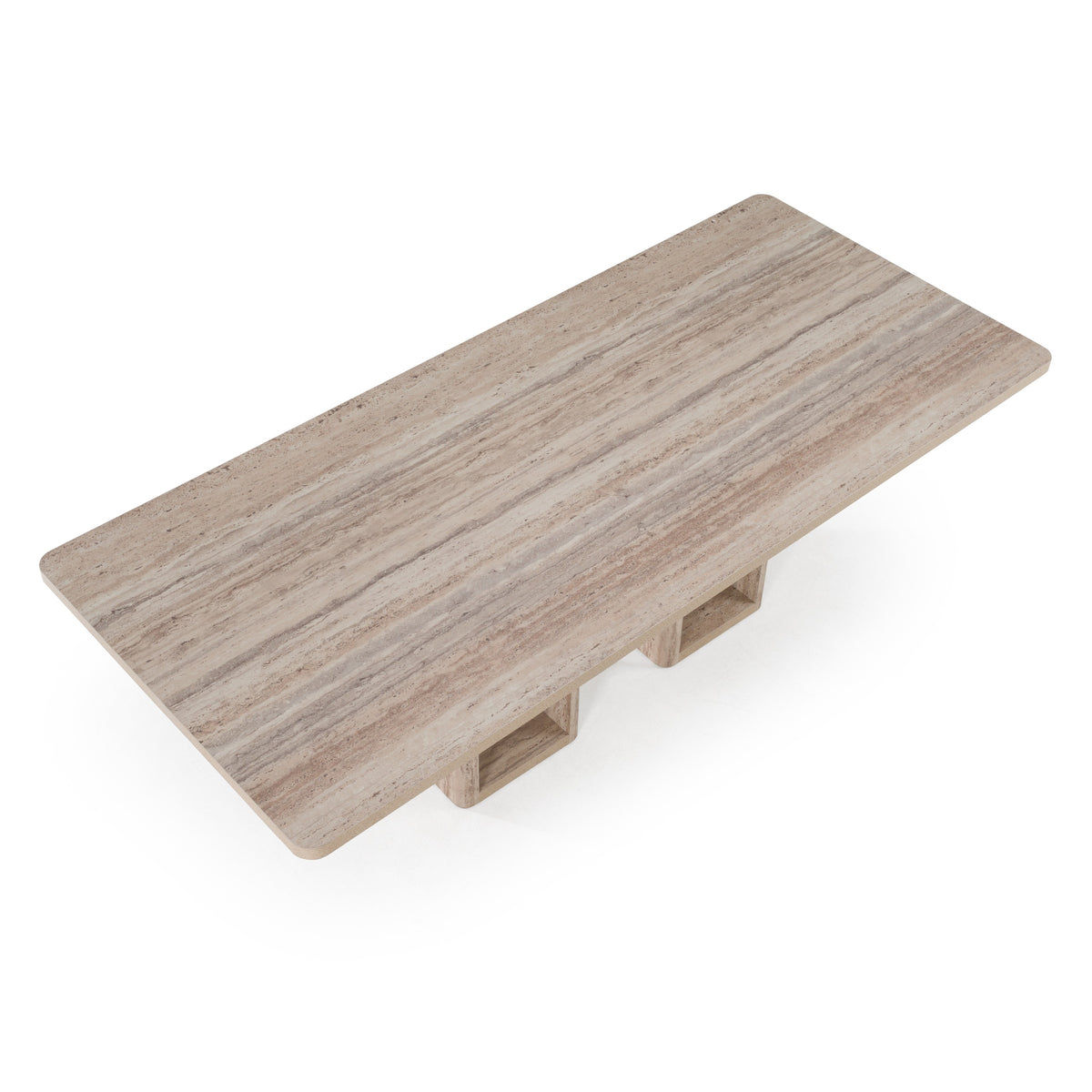 Roma - Modern Travertine Rectangular Dining Table by VIG Furniture - View 10