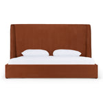 Roma - Modern Burnt Orange Microfiber Upholstered Bed by VIG Furniture - View 1