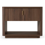 Roma - Modern Walnut + Gold Nightstand by VIG Furniture - View 1