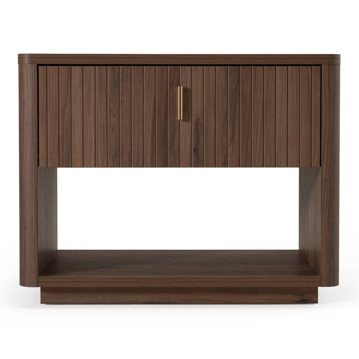 Roma - Modern Walnut + Gold Nightstand by VIG Furniture - View 1