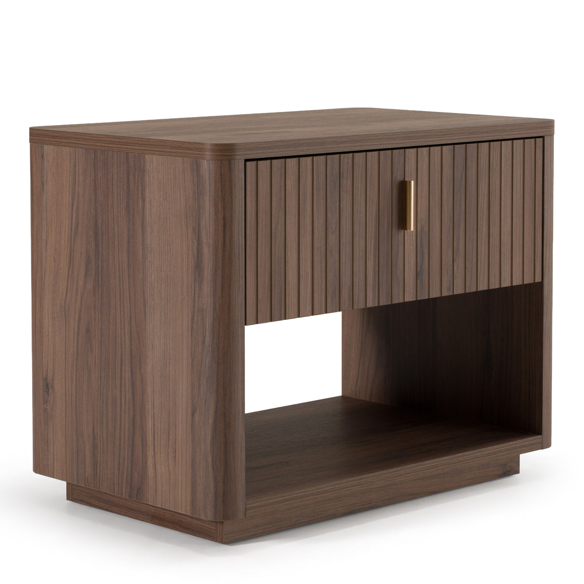 Roma - Modern Walnut + Gold Nightstand by VIG Furniture - View 2