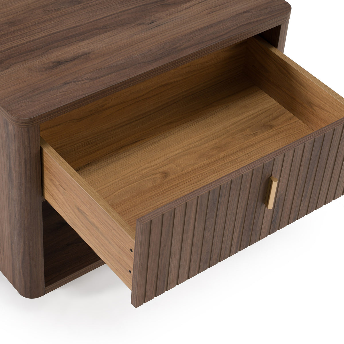 Roma - Modern Walnut + Gold Nightstand by VIG Furniture - View 6