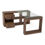 Roma - Modern Glass + Walnut Reversible Desk by VIG Furniture - View 4