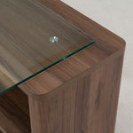 Roma - Modern Glass + Walnut Reversible Desk by VIG Furniture - View 6