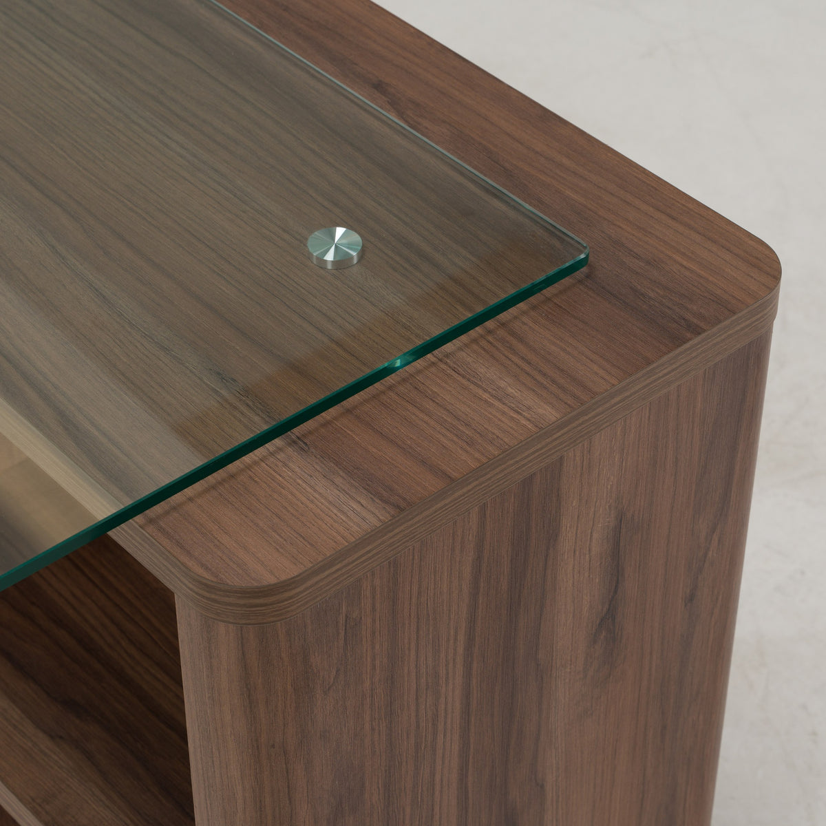 Roma - Modern Glass + Walnut Reversible Desk by VIG Furniture - View 6