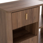 Roma - Modern Glass + Walnut Reversible Desk by VIG Furniture - View 7