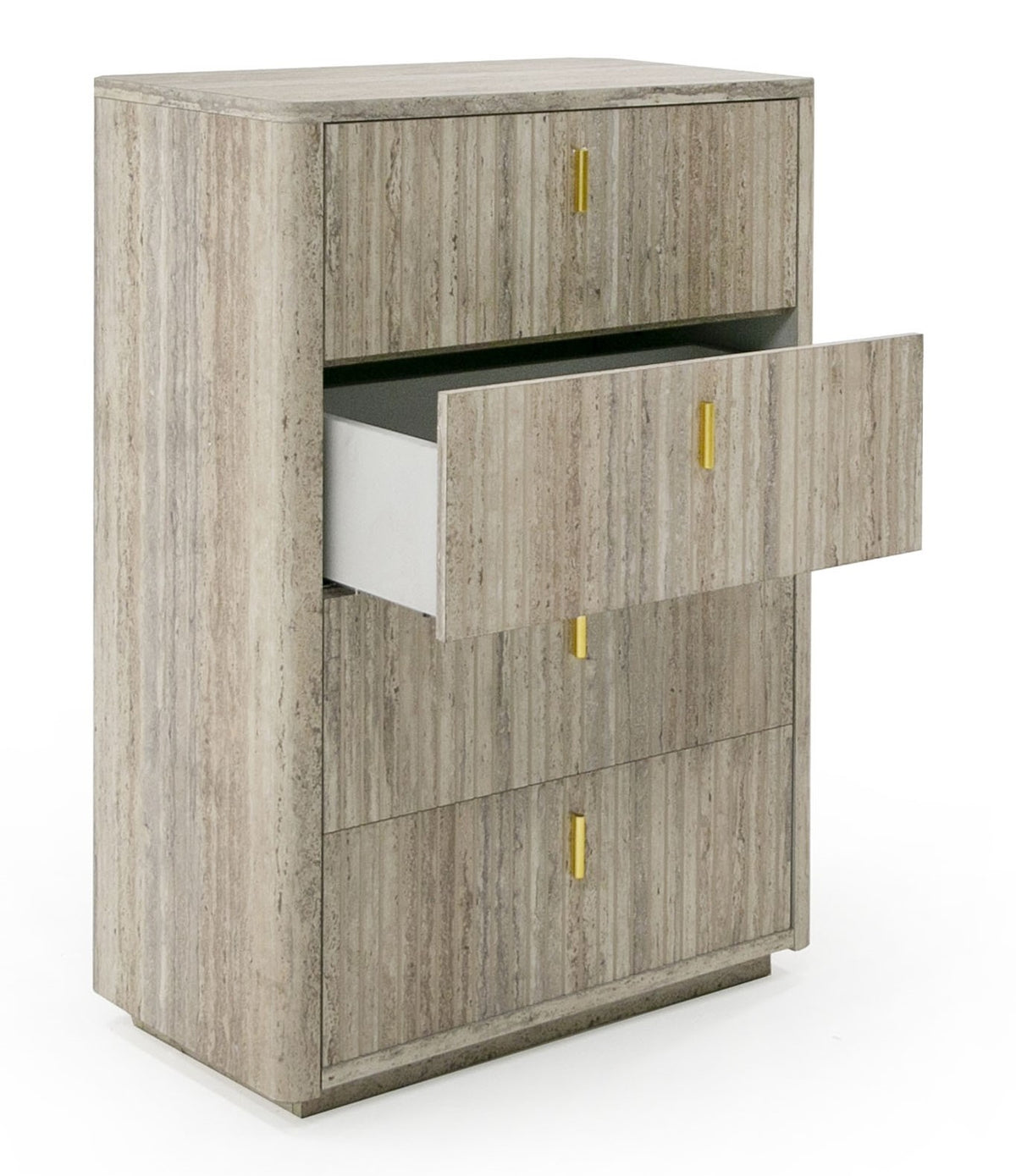 Roma - Modern Faux Travertine + Gold Chest by VIG Furniture - View 7