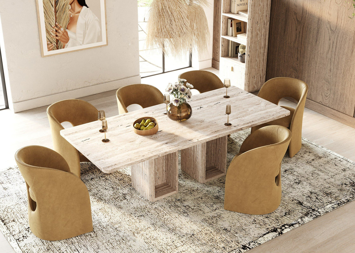 Brea - Modern Tan Fabric Dining Chair by VIG Furniture - View 2