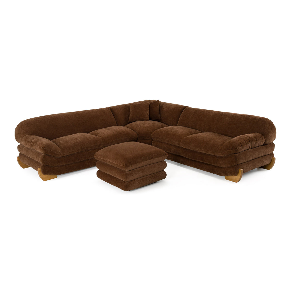 Crockett - Modern Brown Fabric Sectional Sofa by VIG Furniture - View 8