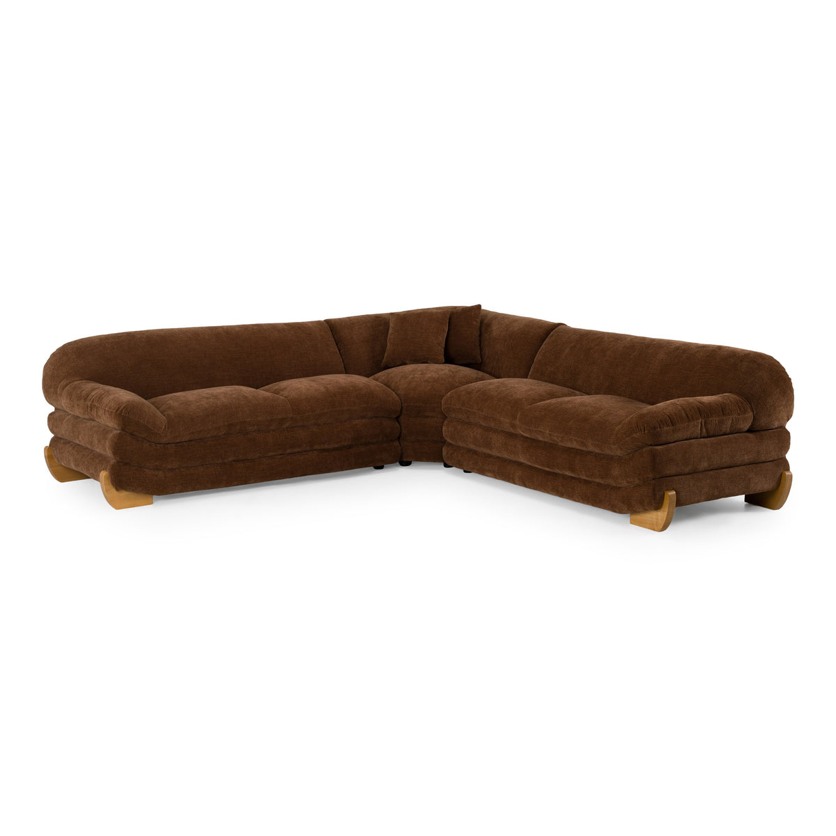 Crockett - Modern Brown Fabric Sectional Sofa by VIG Furniture - View 1