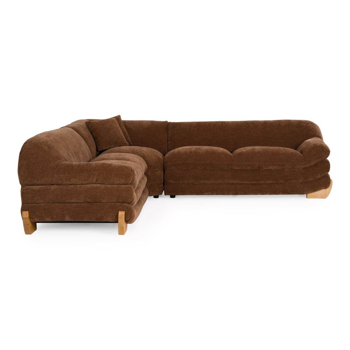 Crockett - Modern Brown Fabric Sectional Sofa by VIG Furniture - View 2