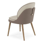 Pangea - Mid-Century Modern Cream & Taupe Vegan Leather + Grey Ash Dining Chair (Set of 2) by VIG Furniture - View 3