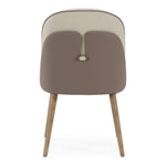 Pangea - Mid-Century Modern Cream & Taupe Vegan Leather + Grey Ash Dining Chair (Set of 2) by VIG Furniture - View 4