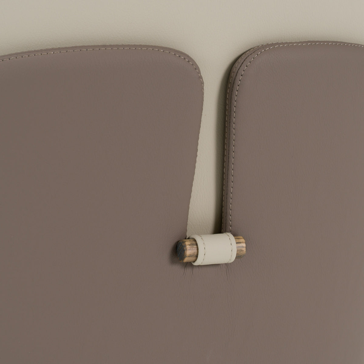 Pangea - Mid-Century Modern Cream & Taupe Vegan Leather + Grey Ash Dining Chair (Set of 2) by VIG Furniture - View 6