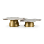 Gabbro - Glam White Marble + Gold Nesting Coffee Table Set by VIG Furniture - View 1