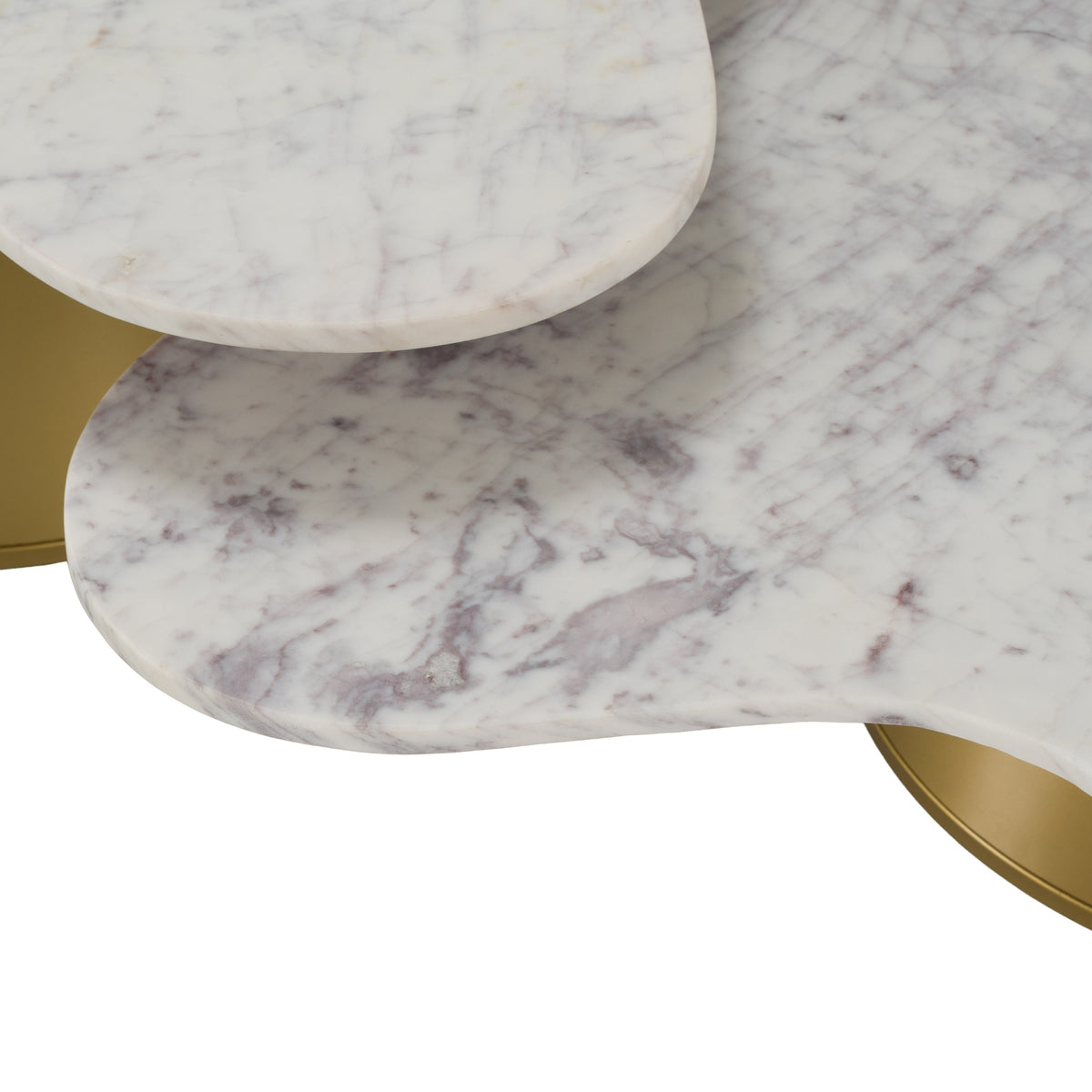 Gabbro - Glam White Marble + Gold Nesting Coffee Table Set by VIG Furniture - View 6