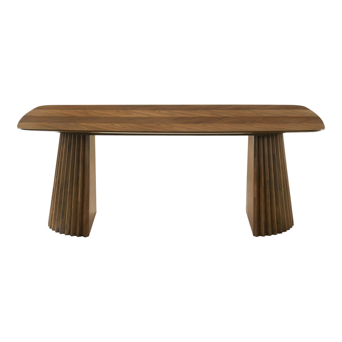 Sacks - Mid-Century Modern Herringbone Walnut Dining Table by VIG Furniture - View 1