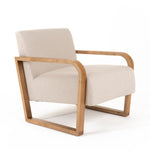 Sada - Mid-Century Modern Beige Linen + Chestnut Accent Chair by VIG Furniture - View 1