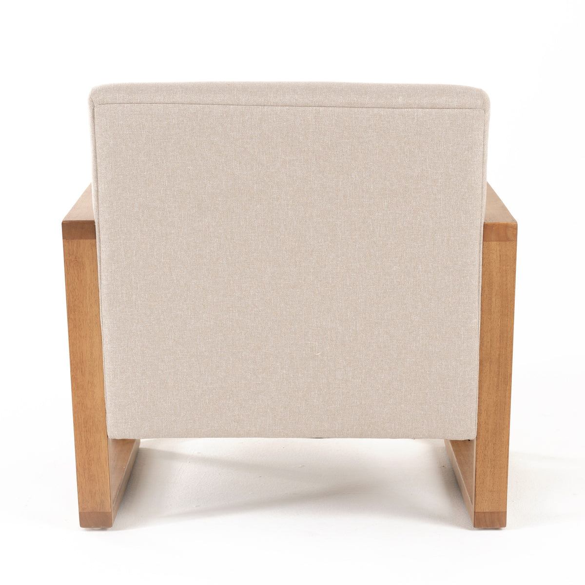 Sada - Mid-Century Modern Beige Linen + Chestnut Accent Chair by VIG Furniture - View 5