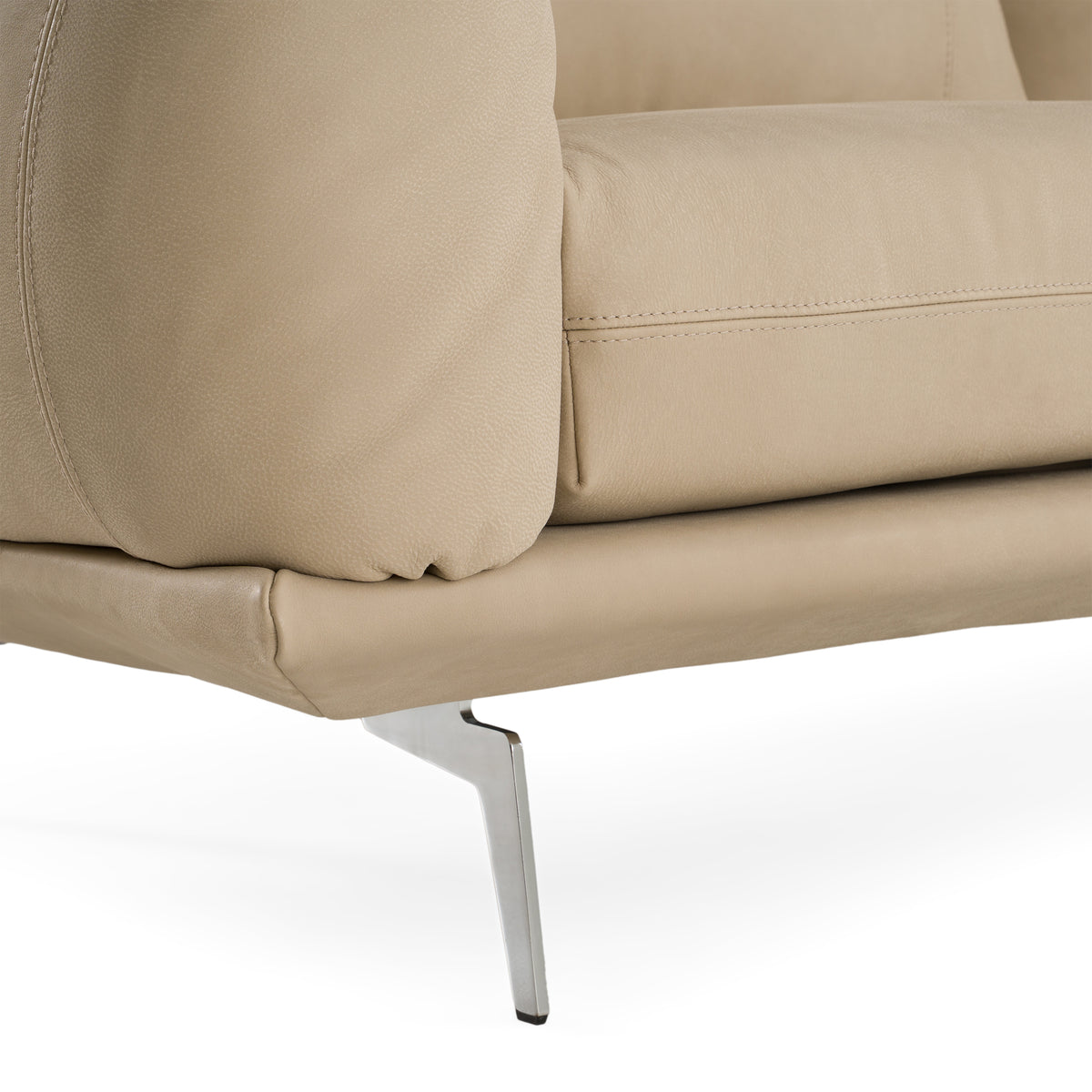 Saint Tropez - Modern Italian Beige Leather Sofa by VIG Furniture - View 5