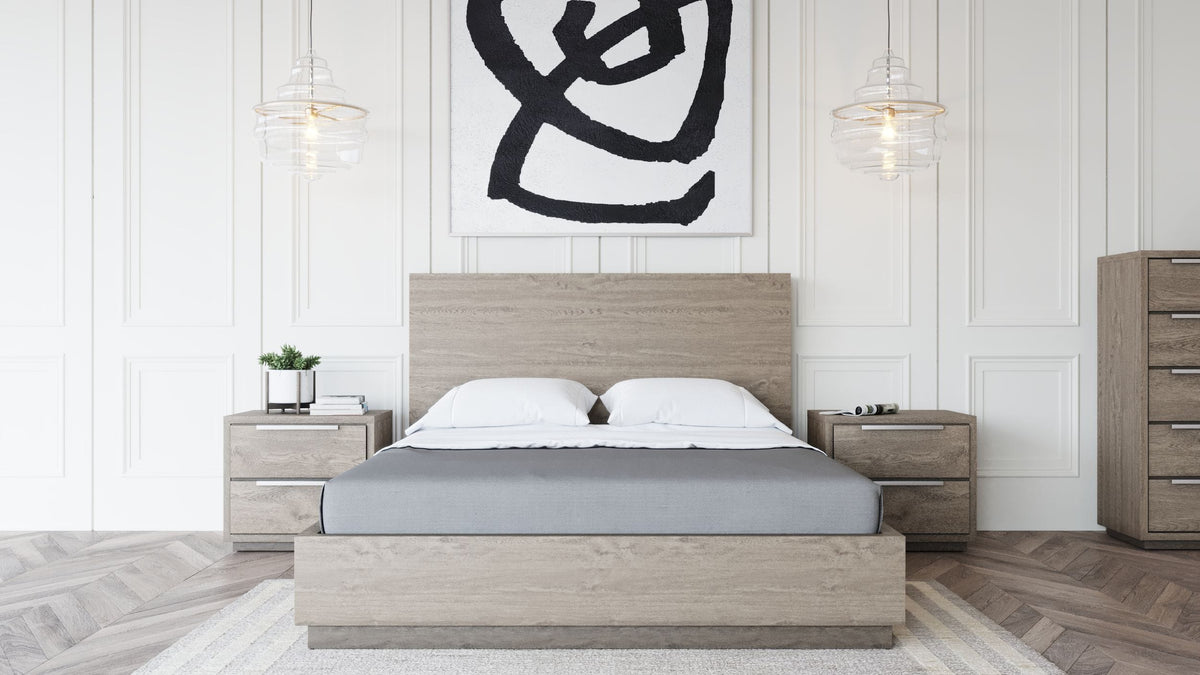 Queen Samson - Contemporary Grey & Silver Bedroom Set by VIG Furniture - View 2