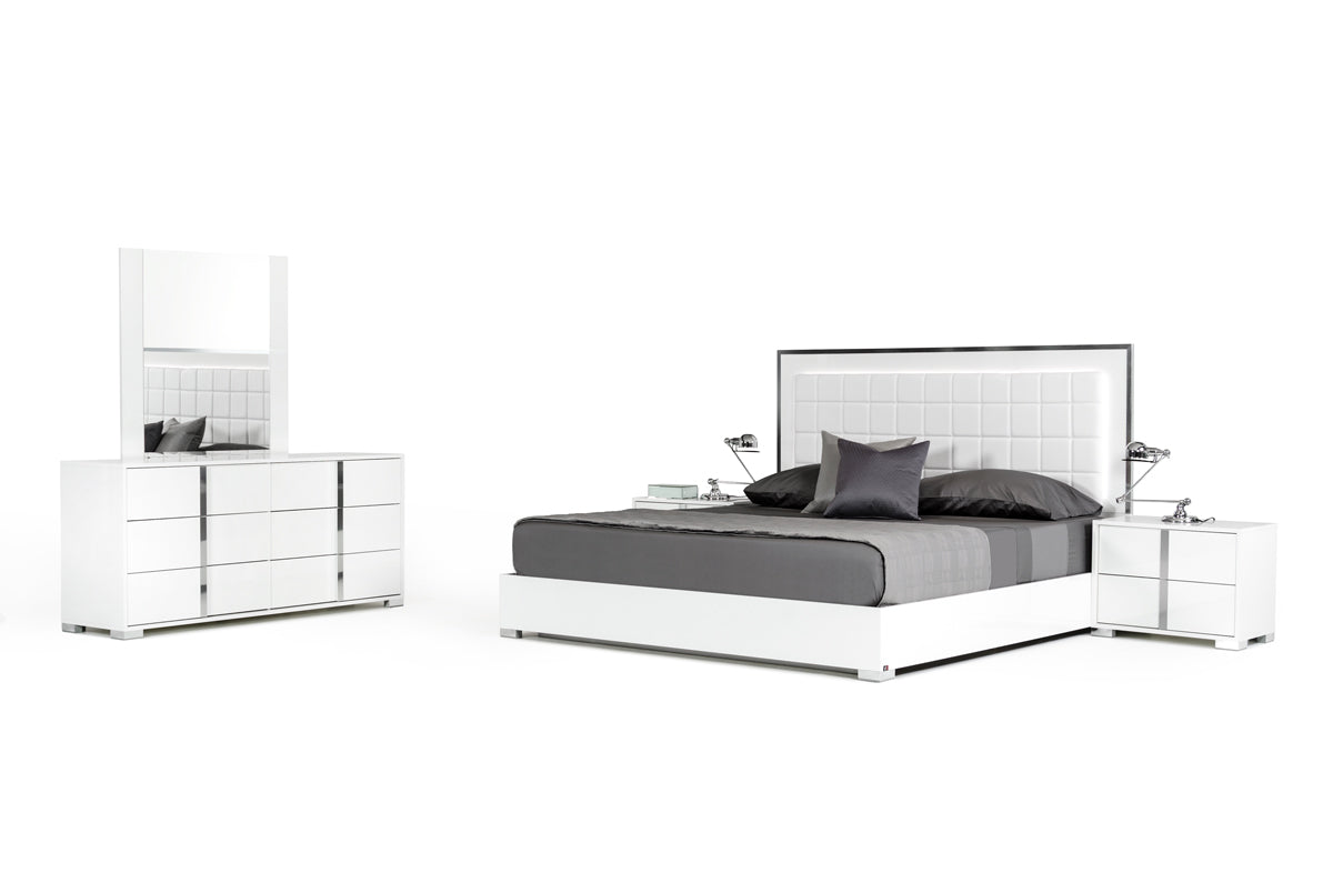 Eastern King San Marino Modern White Bedroom Set by VIG Furniture - View 1