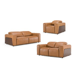 Sandstone - Modern Brown Leather Sofa Set w/ Electric Recliners by VIG Furniture - View 3