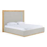Santa Barbara - Modern Grey Fabric + Natural Bed by VIG Furniture - View 3