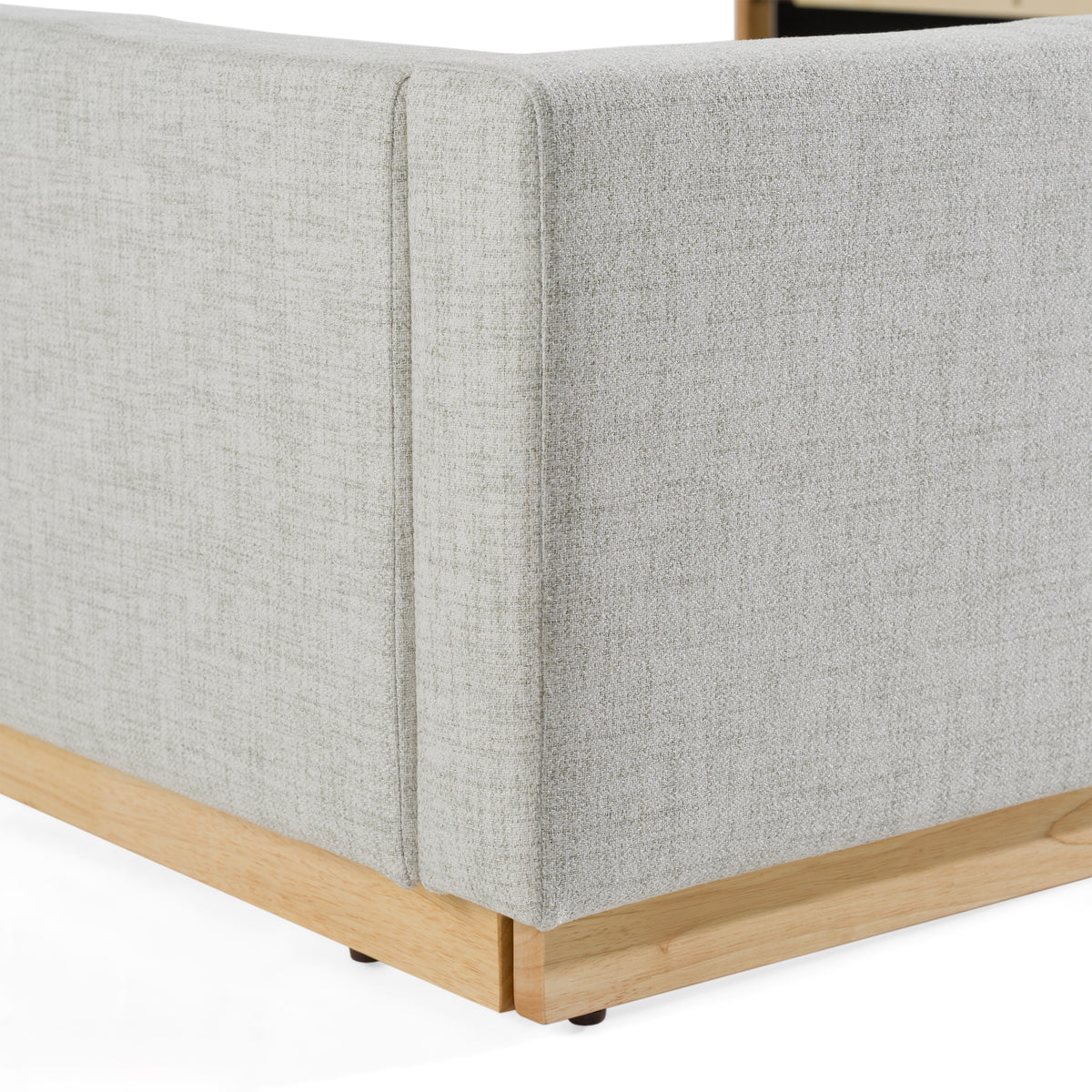 Santa Barbara - Modern Grey Fabric + Natural Bed by VIG Furniture - View 6