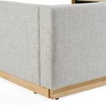 Queen Santa Barbara - Modern Grey Fabric + Natural Bed