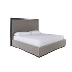 Eastern King Santa Barbara + Santa Monica - Modern Grey Fabric + Grey Wash Bedroom Set