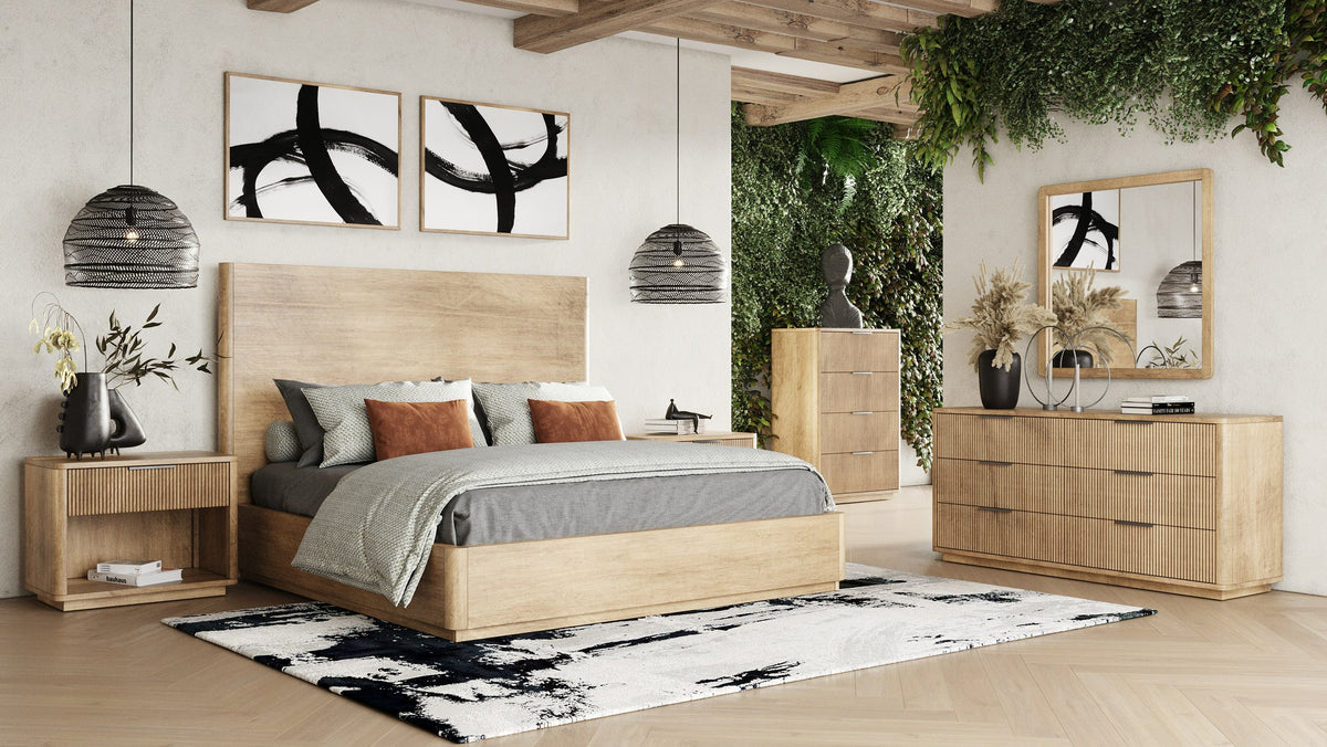 Santa Monica - Modern Natural Oak Bed by VIG Furniture - View 2