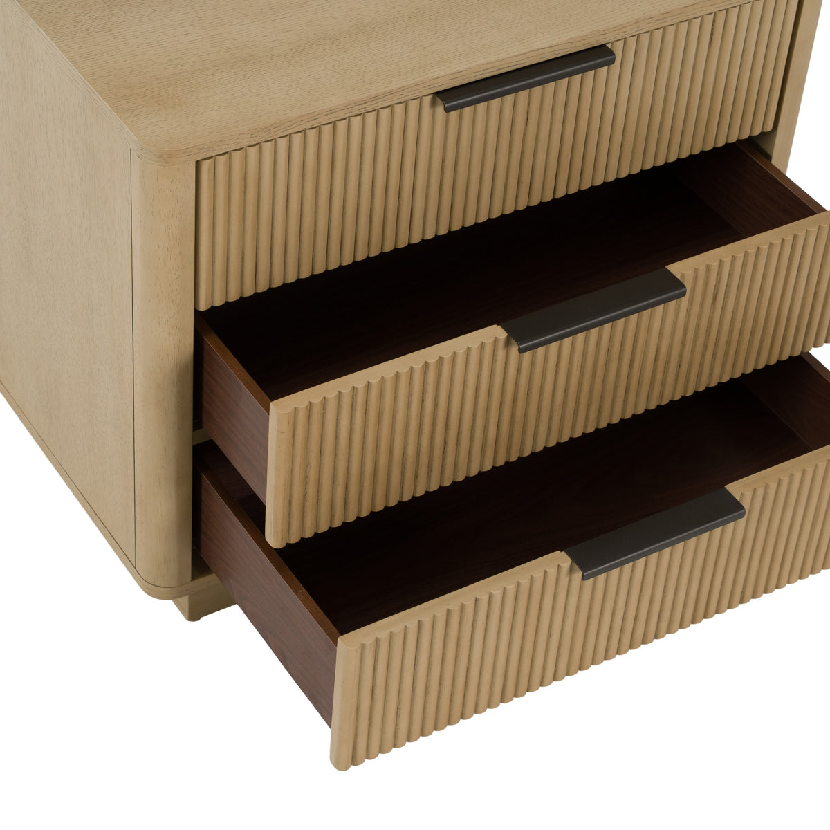 Santa Monica - Modern Natural Oak 3 Drawer Nightstand by VIG Furniture - View 7