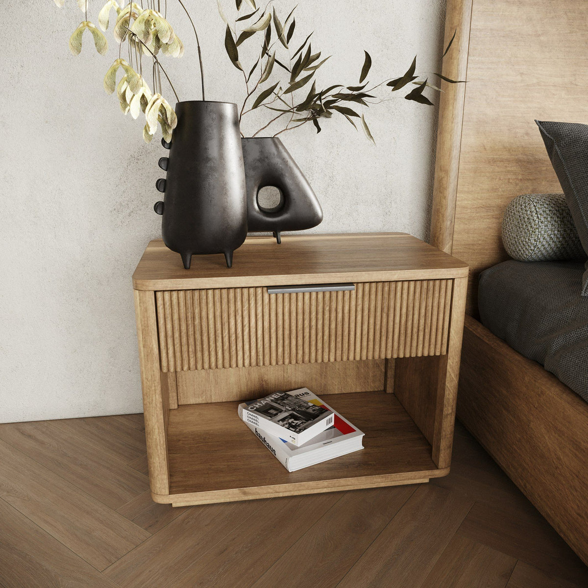 Queen Santa Monica - Modern Natural Oak Bedroom Set