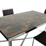 Santiago Modern Rectangular Wood Mosaic Dining Table by VIG Furniture - View 10
