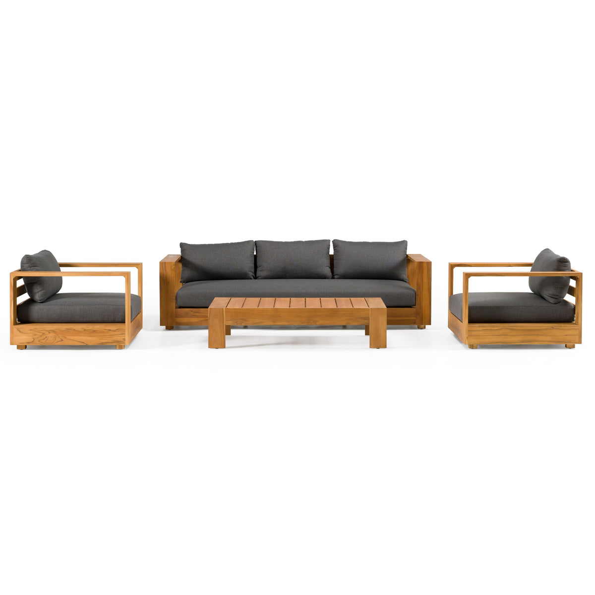Santorini - Outdoor Natural Teak Coffee Table by VIG Furniture - View 7