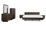 Eastern King Selma Modern Dark Aged Oak & Concrete Bedroom Set by VIG Furniture - View 3