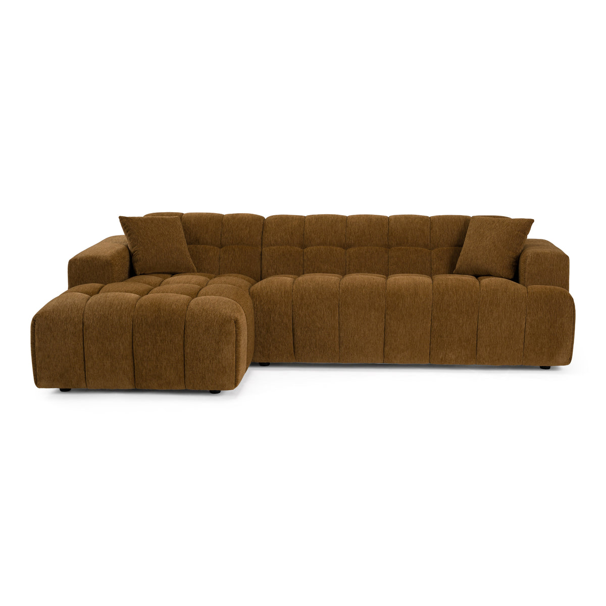 Shapiro - Modern Brown Fabric Sectional Sofa w/ Left Facing Chaise by VIG Furniture - View 1