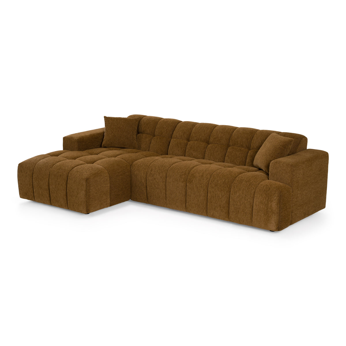 Shapiro - Modern Brown Fabric Sectional Sofa w/ Left Facing Chaise by VIG Furniture - View 4