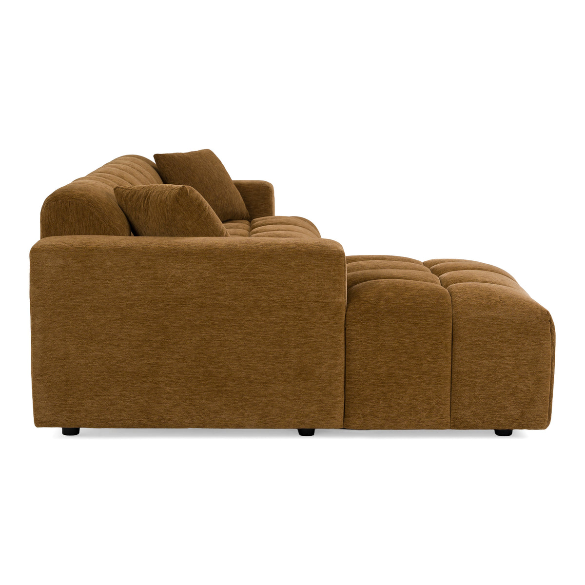 Shapiro - Modern Brown Fabric Sectional Sofa w/ Left Facing Chaise by VIG Furniture - View 5
