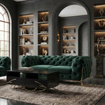Sheila - Transitional Emerald Green Fabric Loveseat by VIG Furniture - View 4