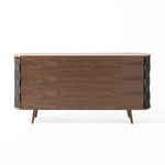 Sheridan - Mid-Century Modern Grey Fabric + Walnut Buffet by VIG Furniture - View 6