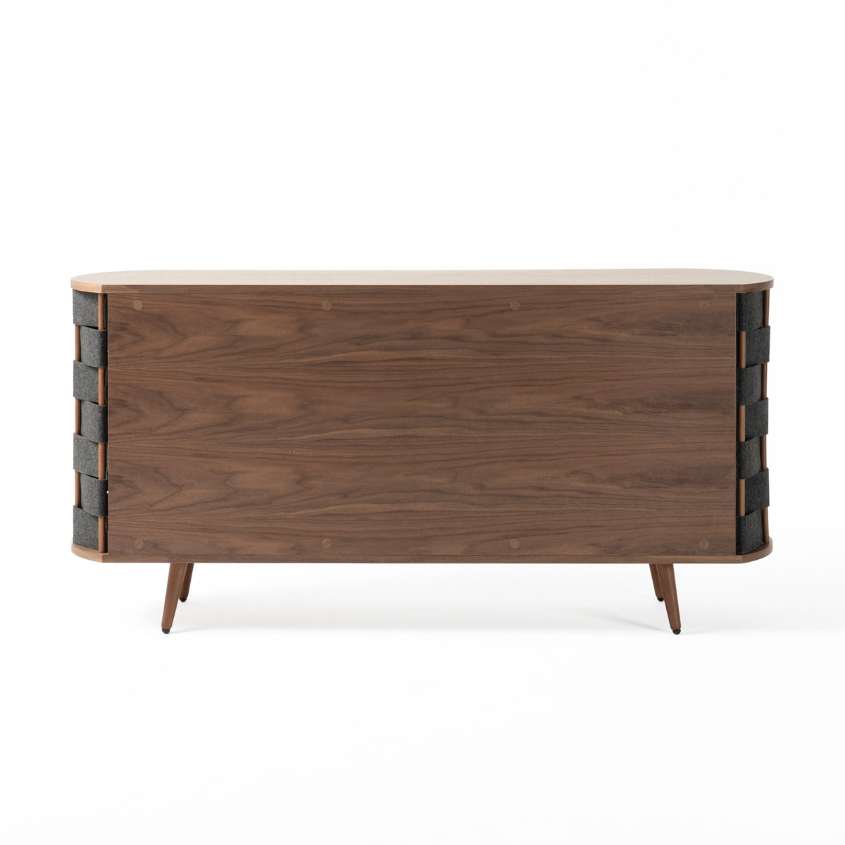 Sheridan - Mid-Century Modern Grey Fabric + Walnut Buffet by VIG Furniture - View 6