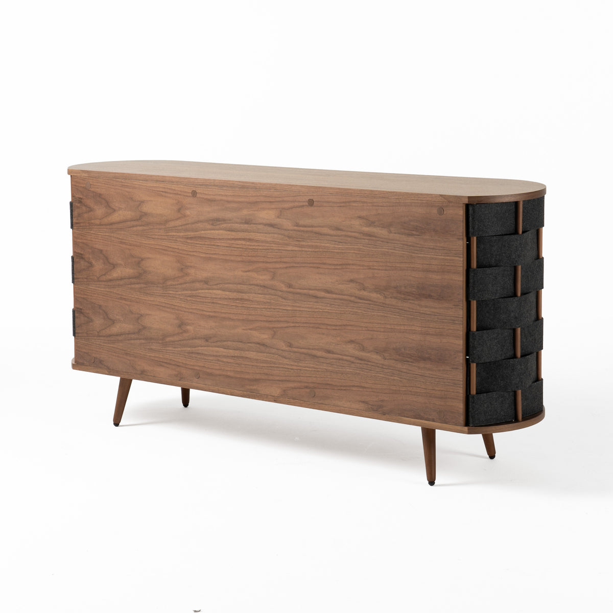 Sheridan - Mid-Century Modern Grey Fabric + Walnut Buffet by VIG Furniture - View 7