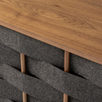 Sheridan - Mid-Century Modern Grey Fabric + Walnut Buffet by VIG Furniture - View 8