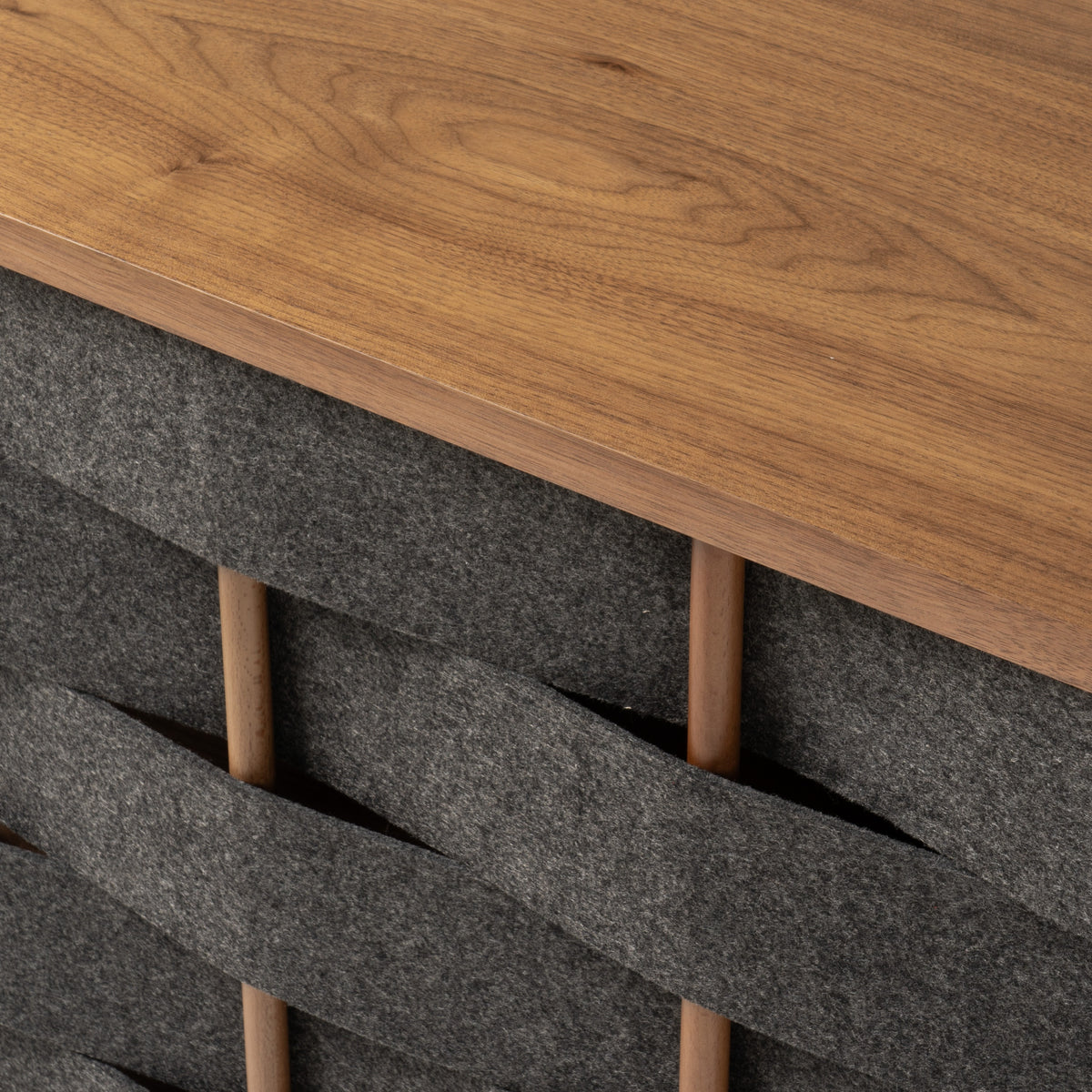 Sheridan - Mid-Century Modern Grey Fabric + Walnut Buffet by VIG Furniture - View 8