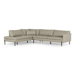 Sherry - Modern Grey Leather Left Facing Sectional Sofa by VIG Furniture - View 1